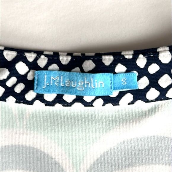 J. McLaughlin Giselle Sheath Dress Catalina Cloth B-neck Mint White Black Size S - Picture 7 of 9